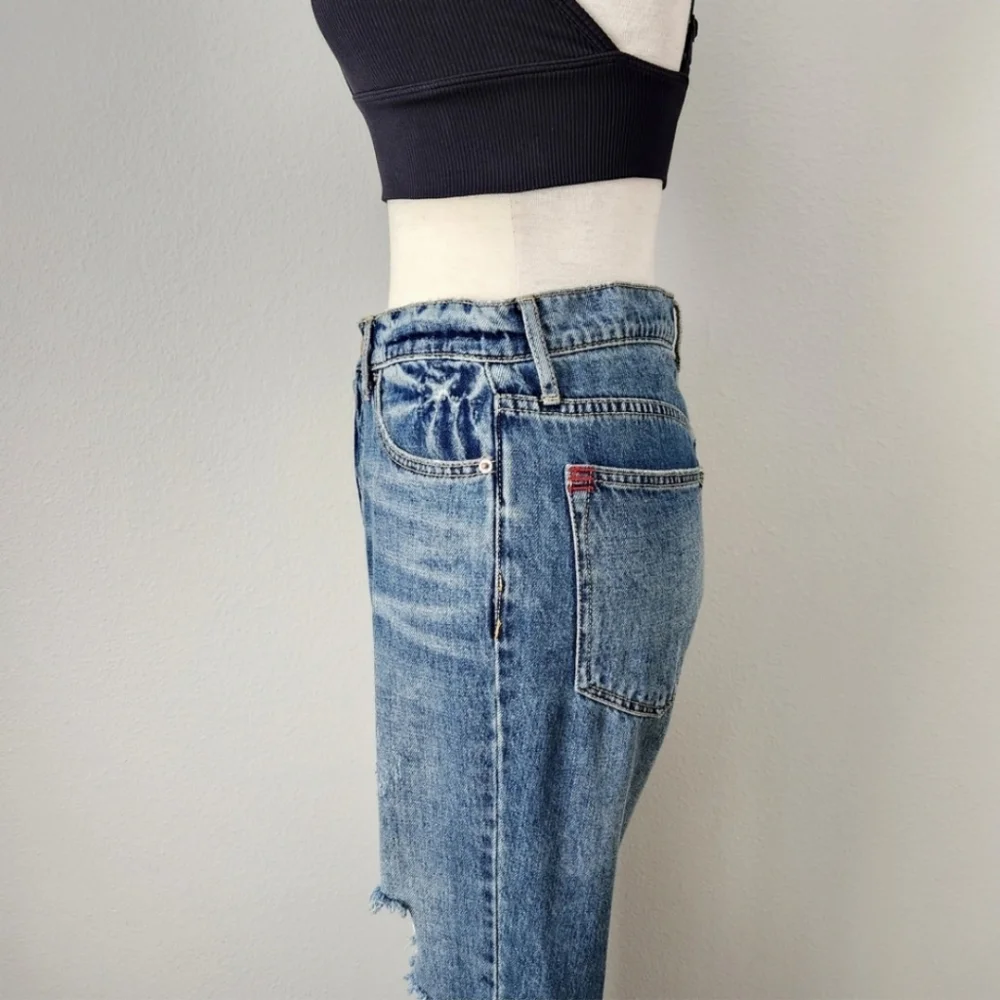 BDG Urban Outfitters Slim Straight High Waisted Cutoff Hem Ankle Jeans, Size 27 - Picture 3 of 16